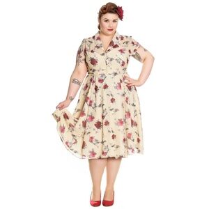 Stunning Hell Bunny Vixon Leah Tea Dress